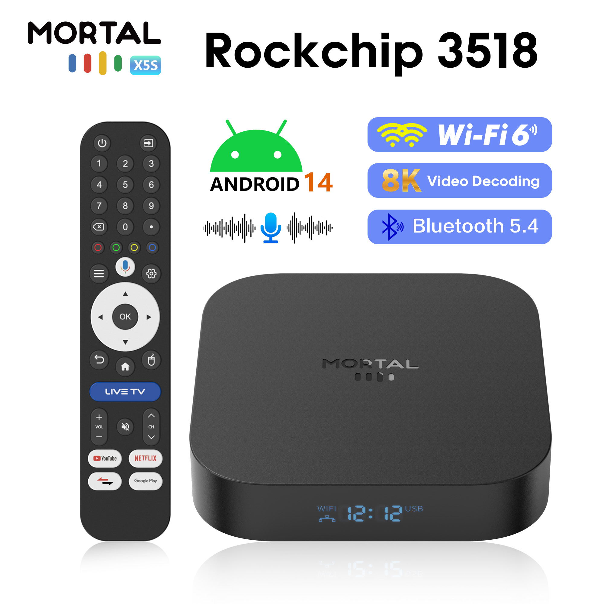 Mortal X5S Smart TV Box Androi - Radxa Rock 5B 16Gb ulasan dan harga